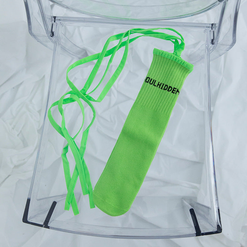 Cross Tie Socks Female Ins Eye-catching Tide Socks Calf Socks Medium Tube Socks - Bellarte Enchanté Cross Tie Socks Female Ins Eye-catching Tide Socks Calf Socks Medium Tube Socks